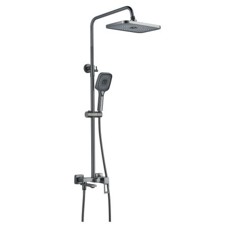 Душевая система Raffine F3696T, оружейная сталь