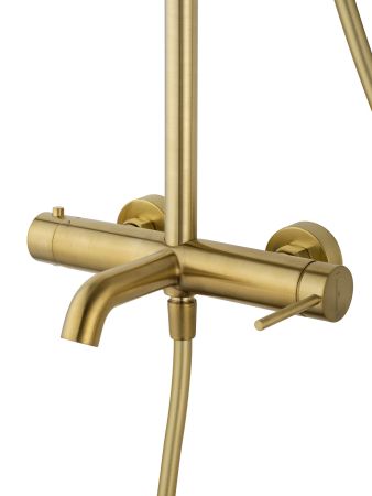 Душевая система WONZON & WOGHAND STICK, Брашированное золото (WW-88739017-BG), артикул WW-88739017-BG