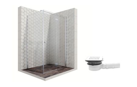 Душевой уголок Ambassador Diamond 12011108R-MA1, прямоугольный, точечный трап, 120х90, артикул 12011108R-MA1