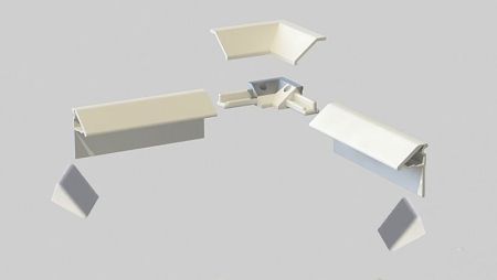 Комплект декоративных планок Altasan KDP140 Белая, артикул KDP140