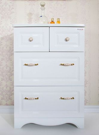 Тумба под раковину Бриклаер Анна 60 Белая, артикул 4627125412226