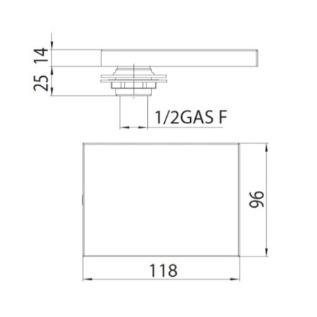 Bossini  Касакад MAK 96х118 см, латунь. цвет хром Bossini  Касакад MAK 96х118 см, латунь. цвет хром