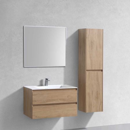 База под раковину Luka 800 подвесная, 2 выкатных ящика soft-close, N.Oak, артикул VMC-2L800NO