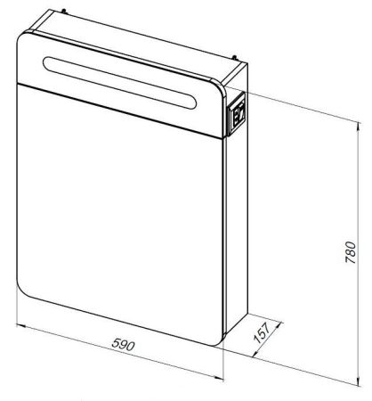 Зеркальный шкаф Aquanet Лукка 60 белый, артикул 00178954