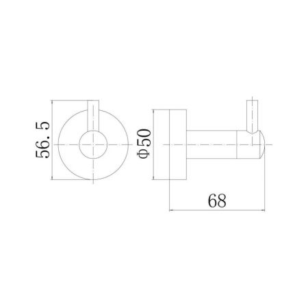 Крючок для ванной комнаты FASHUN A51505-1, сатин