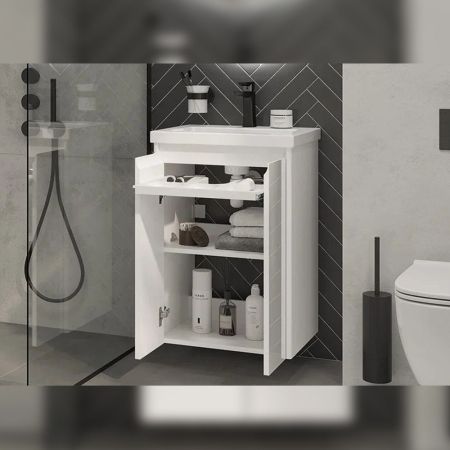 Тумба под раковину подвесная Velvex Klaufs tp.KLA.COM.50.2D, 50 см, артикул tp.KLA.COM.50.2D