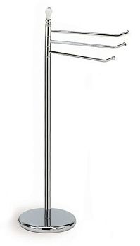 Stil Haus Nemi, стойка: 3 полотенцедержателя, цвет хром - белая керамика