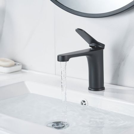 Смеситель для раковины Shevanik S6201H, черный