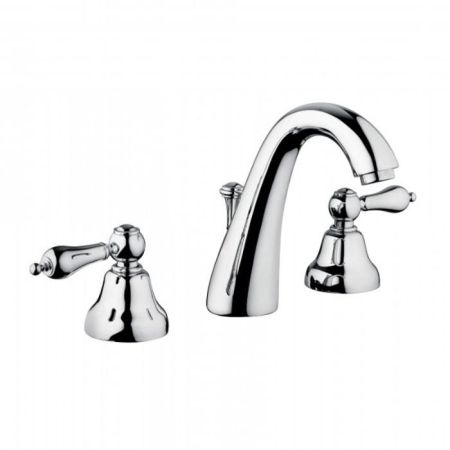 Bongio Capri Смеситель для раковины на 3 отверстия с высоким носиком, хром, артикул 17501CR00