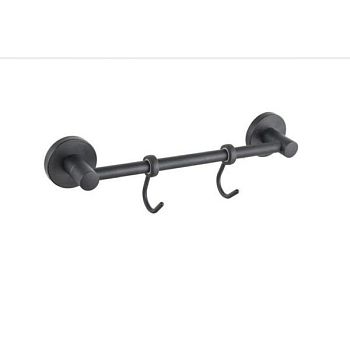 Планка с крючками для полотенец D-Lin D288111-2, черный