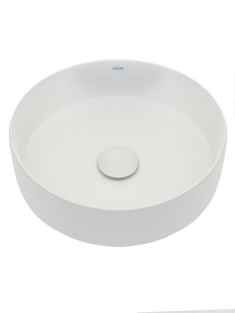 AQM5012 Раковина накладная круглая, цвет белый матовый. 355x355x120, артикул AQM5012MW