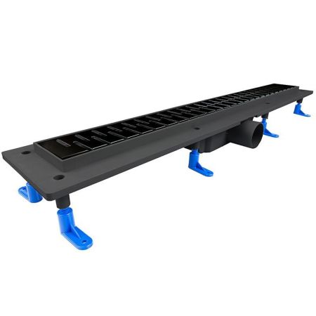 Душевой уголок Ambassador Queen Black 11011205L-ST10, прямоугольный, линейный трап, 120х80, артикул 11011205L-ST10