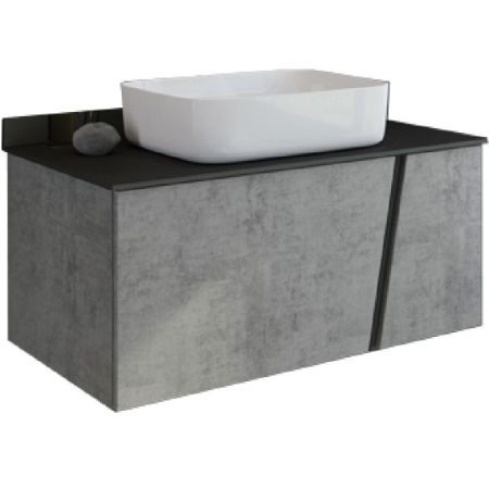 Тумба с раковиной Comforty Эдинбург 90 4149881 подвесная Бетон светлый, артикул 4149881