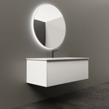 Тумба под раковину подвесная La Fenice Terra FNC-01-TER-B-100, белая, артикул FNC-01-TER-B-100