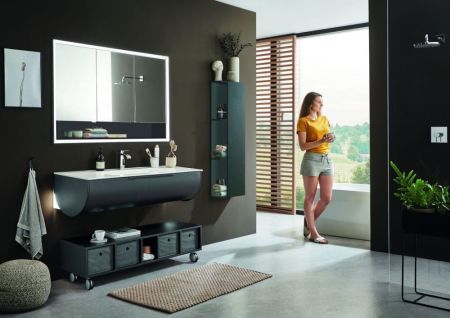 Комплект мебели Puris Rounds, 920 мм, цвет серый космос матовый, артикул Rounds920(777/177)