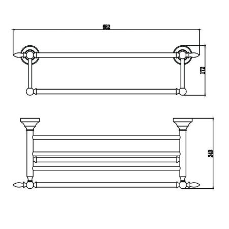 Полка для полотенец Savol S-06844B, золото, артикул S-06844B
