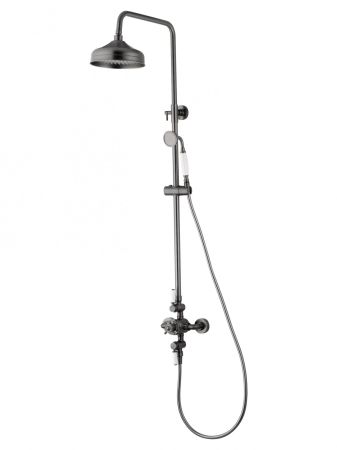 Душевая система с термостатом WONZON & WOGHAND RETRO, Темный графит (WW-B3041-BGG), артикул WW-B3041-BGG