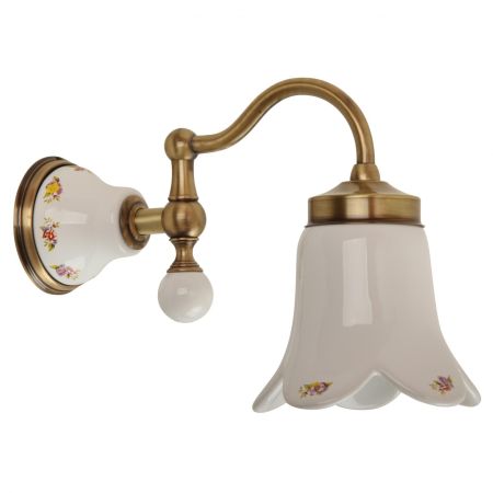 PROVANCE Светильник настенный, плафон керамика с декором/бронза, артикул 17641