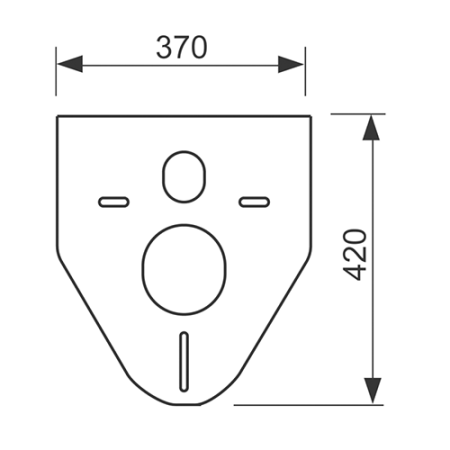 Прокладка звукоизоляционная для подвесного унитаза и биде, TECE, TECEprofil, ширина, мм-370, длина, мм-420, артикул 9200010