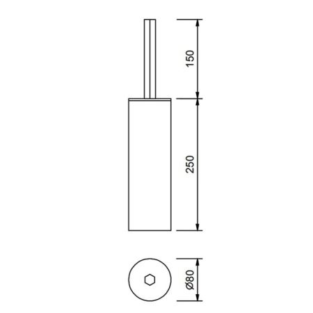 Fantini Venezia Ершик напольный, цвет: Matt Gun Metal PVD, артикул 94 P5 7821
