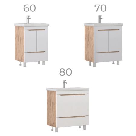 Тумба под раковину напольная VIGO Grani 284 дуб золотой, 60 см, артикул 284 дуб золотой