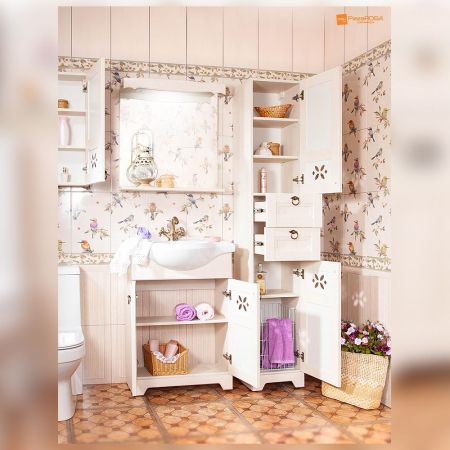 Комплект мебели для ванной Бриклаер КАНТРИ 65KP, бежевый дуб прованс, артикул КАНТРИ 65KP