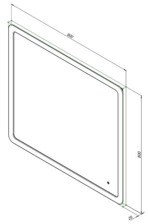 Зеркало Aquanet Ирис 90 с подсветкой LED, артикул 00326447