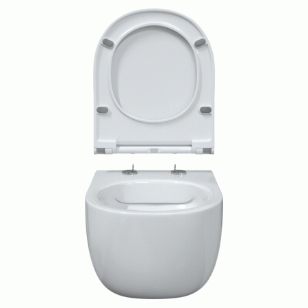 Унитаз BERGES подвестной EGO XL 54 см, сиденье дюропласт Toma Slim SO, микролифт, быстросьем