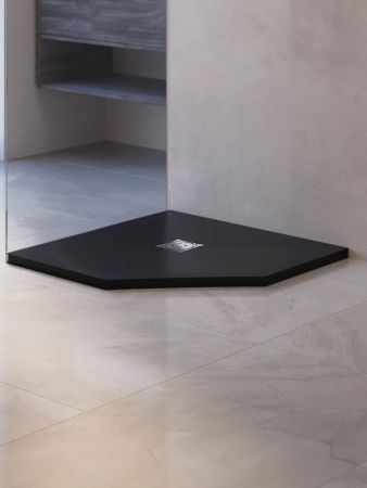 Душевой поддон трапеция RGW ST/T-G Графит (800x800), артикул 16155088-02