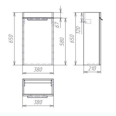Тумба Vind lucka 40, белый лак, артикул OW23.01.00
