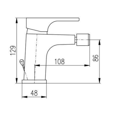 Смеситель для биде Rav Slezak YUKON YU145.5KCMAT, черный, артикул YU145.5KCMAT