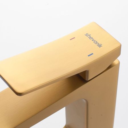 Смеситель для раковины Shevanik S4401G, золотой сатин, артикул S4401G