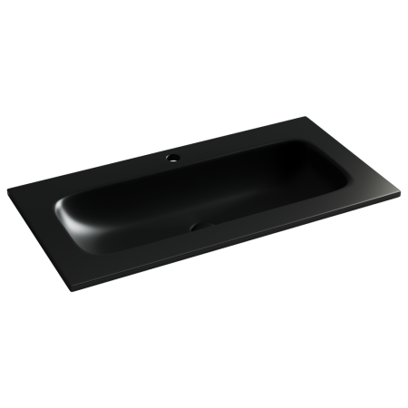 Раковина накладная мебельная Ceramicanova Грация (Grace) прямоугольная 910x457x137 с отверстием под смеситель цвет черный матовый CN7019MB, артикул CN7019MB