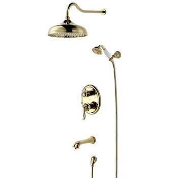 Душевая система Lemark Brava LM4722G Золото