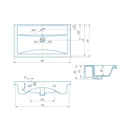 Раковина Kirovit Фостер 800, 81,5 см, артикул Фостер 800