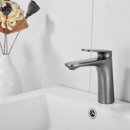 Смеситель для раковины Raffine F0185T, оружейная сталь, артикул F0185T