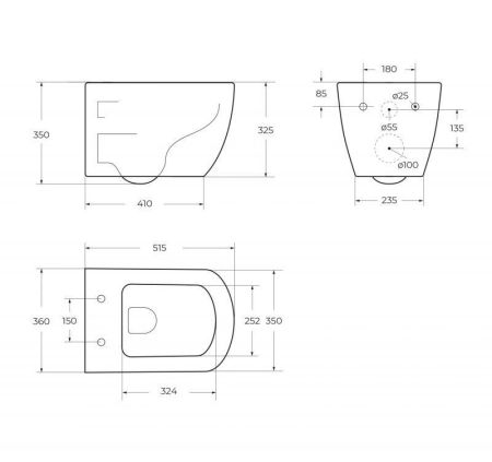 Унитаз подвесной BELBAGNO CARINA