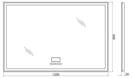Зеркало BelBagno SPC-GRT-700-800-LED-TCH, артикул SPC-GRT-700-800-LED-TCH