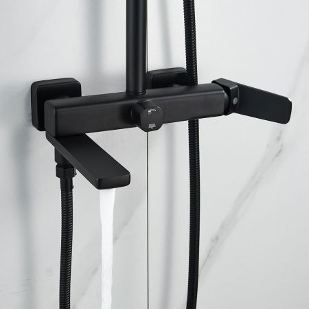 Душевая система Shevanik S9936H, черный