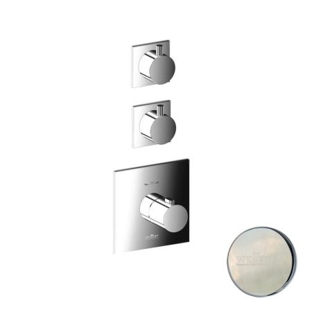 Смеситель для душа встраиваемый с термостатом Webert Elio EL971402345, никель, артикул EL971402345