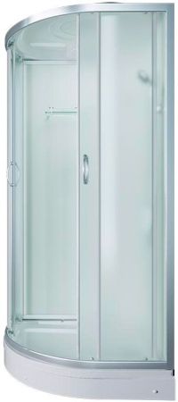 Душевая кабина Erlit Comfort ER4510P 100x100 с гидромассажем. задняя стенка Белая стекло матовое, артикул ER4510P-C3