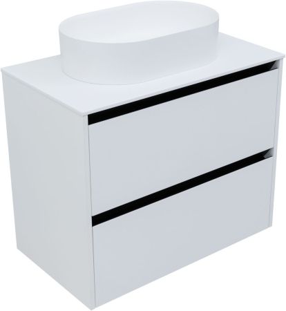 Тумба под раковину Allen Brau Activity 80 1.34004.WM белый матовый/черный браш, артикул 1.34004.WM