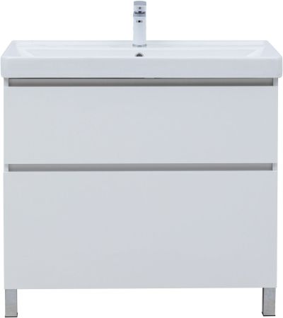 Тумба под раковину Aquanet Вега 90 напольная, белый глянец