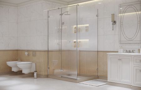 Душевой уголок Ambassador Abner 10011103L-PR1, прямоугольный, линейный трап, 120х80, артикул 10011103L-PR1