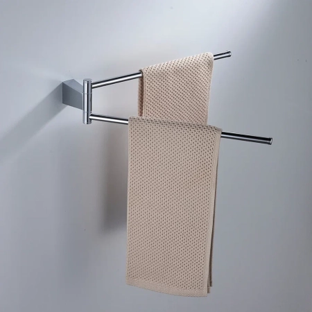 Полотенцедержатель поворотный двойной Shevanik SG5707, хром, артикул SG5707