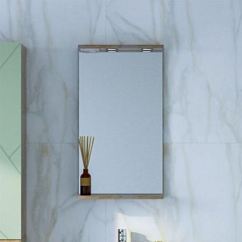 Зеркало Бриклаер КРИСТАЛЛ 40 см, дуб гранж песочный