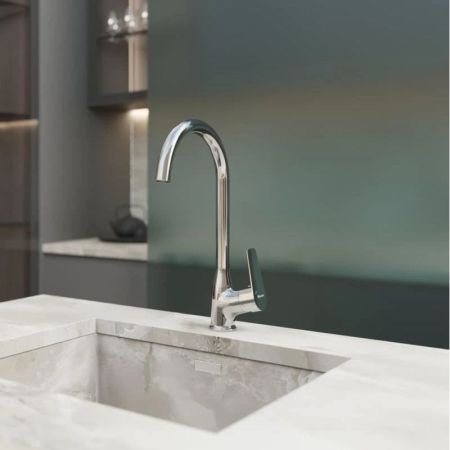 Смеситель для кухни Knotlor KN-11, хром, артикул KN-11