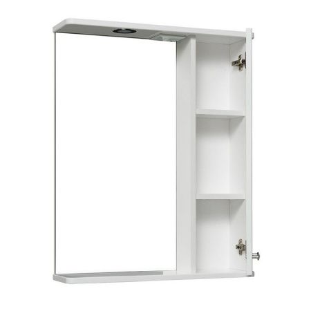 Зеркало со шкафом Runo Лотос 60 4620750026608 с подсветкой Белое