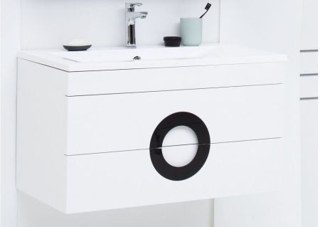 Тумба с раковиной De Aqua Форма 90 белый, артикул 00212700