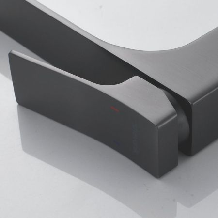 Смеситель для раковины высокий Shevanik S6111T, оружейная сталь